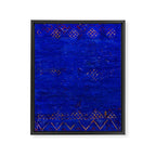 -A5- Royal Calm Blue Bohemian Moroccan Artwork. Framed Canvas Print Gallery Image 8