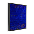-A5- Royal Calm Blue Bohemian Moroccan Artwork. Framed Canvas Print Gallery Image 2