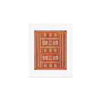 Geometric Tribal Pattern on Terracotta Art Print Gallery Image 1