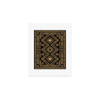 Intricate Gold and Black Tribal Surface Pattern Art Print Gallery Image 1