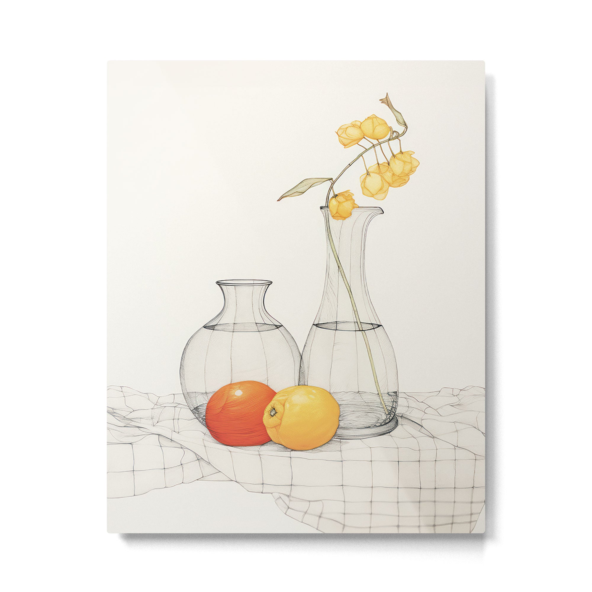 Minimalist Citrus Still Life Fine Art Metal Print Gallery Image 4