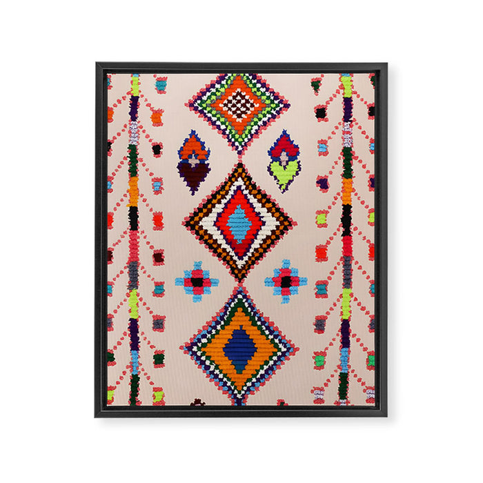 N15 - Oriental Traditional Bohemian Moroccan Artwork. Framed Canvas Print Gallery Image 1