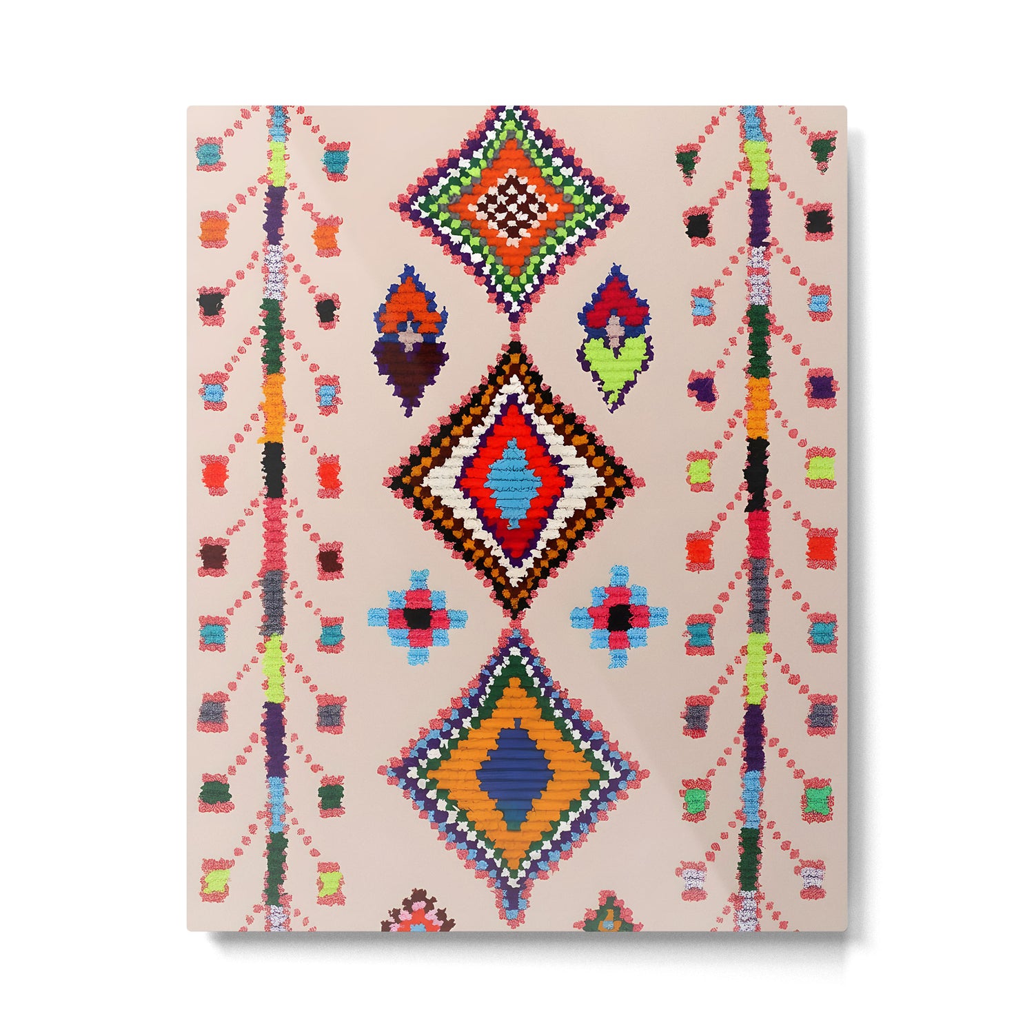 N15 - Oriental Traditional Bohemian Moroccan Artwork. Metal Print Gallery Image 4
