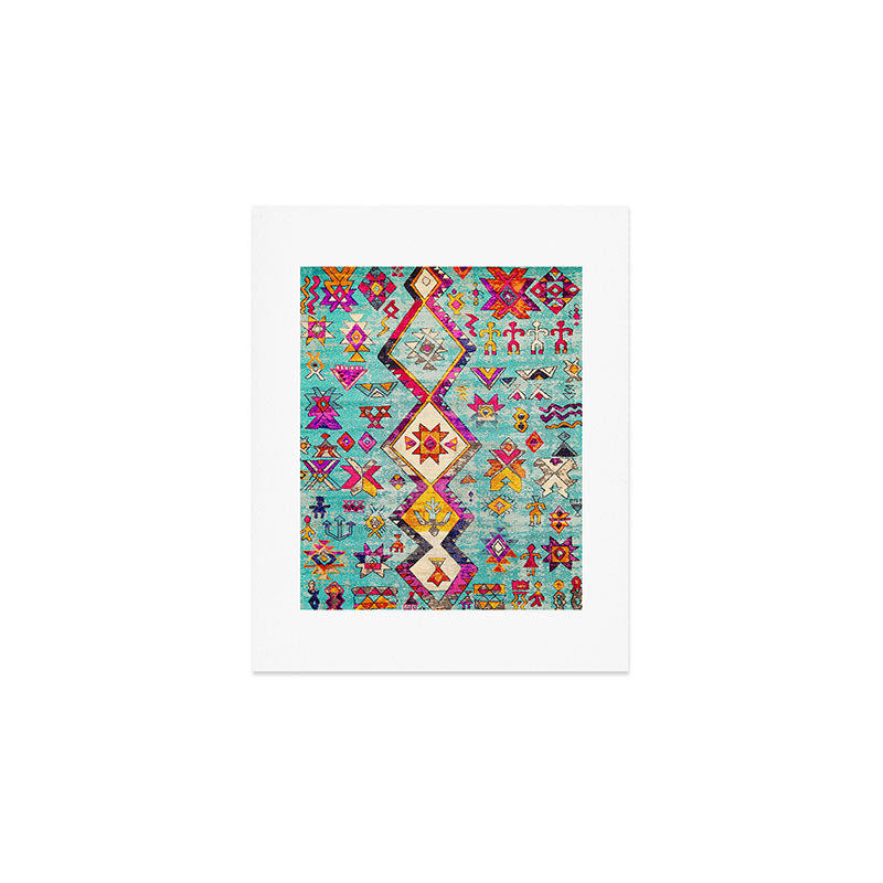 N178 - Antique Oriental Traditional Berber Bohemian Moroccan Style  Art Print Gallery Image 1