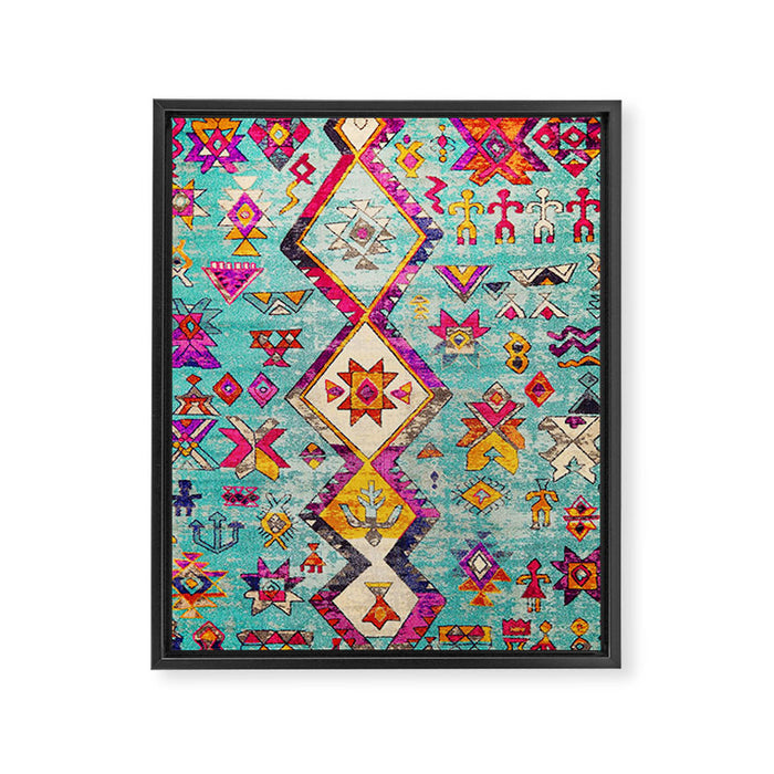 N178 - Antique Oriental Traditional Berber Bohemian Moroccan Style  Framed Canvas Print Gallery Image 1
