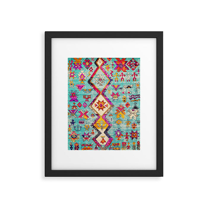 N178 - Antique Oriental Traditional Berber Bohemian Moroccan Style  Framed Art Print Gallery Image 1