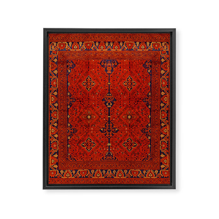 N194 - Red Berber Atlas Oriental Traditional Moroccan Style Framed Canvas Print Gallery Image 1