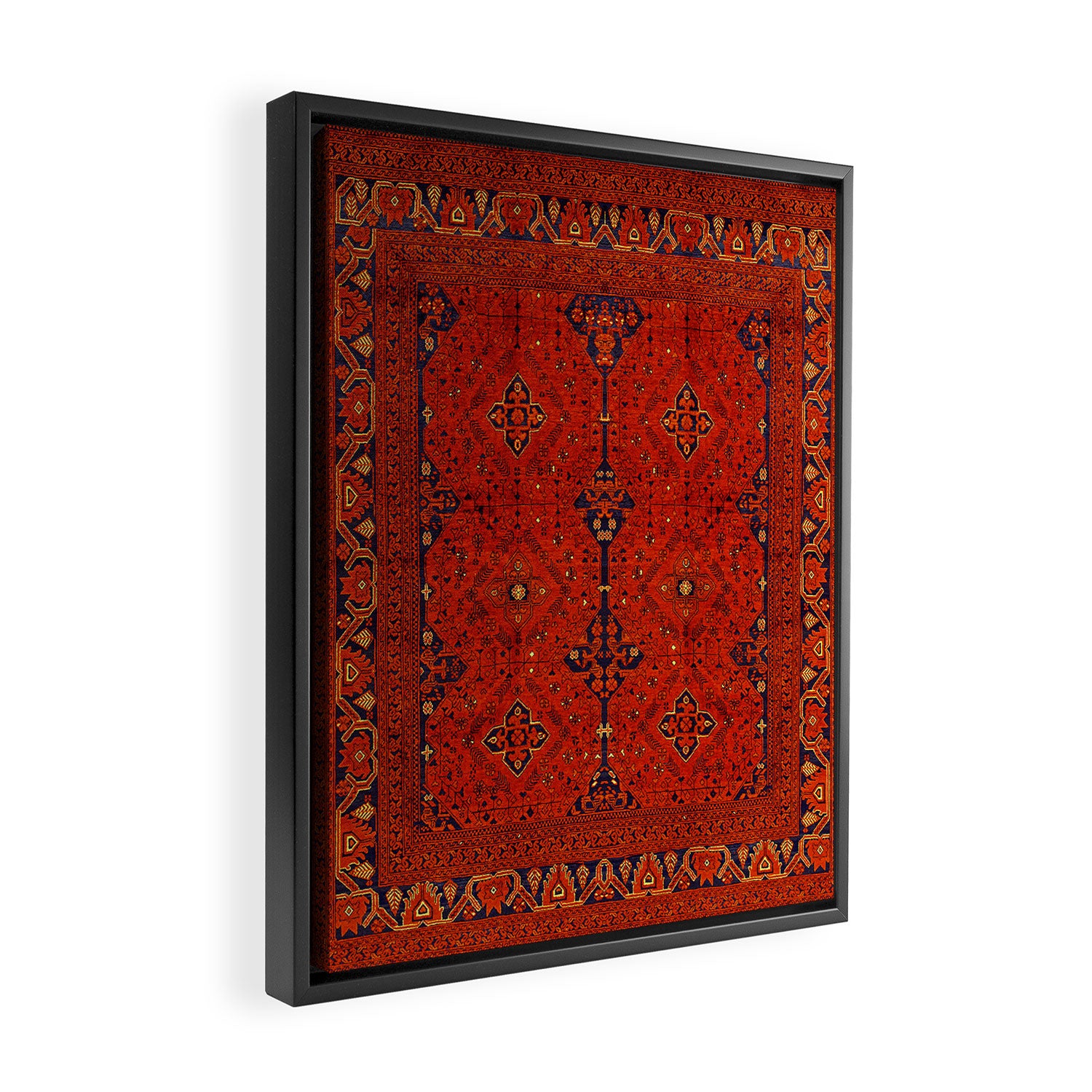 N194 - Red Berber Atlas Oriental Traditional Moroccan Style Framed Canvas Print Gallery Image 2