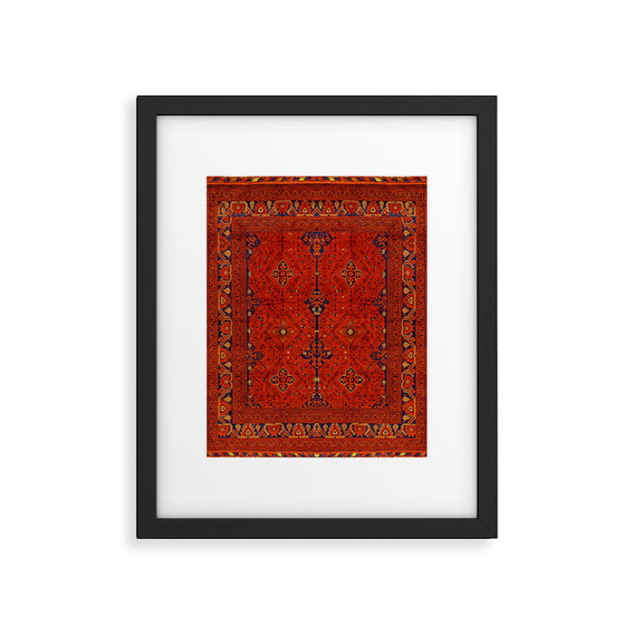 N194 - Red Berber Atlas Oriental Traditional Moroccan Style Framed Art Print Gallery Image 1