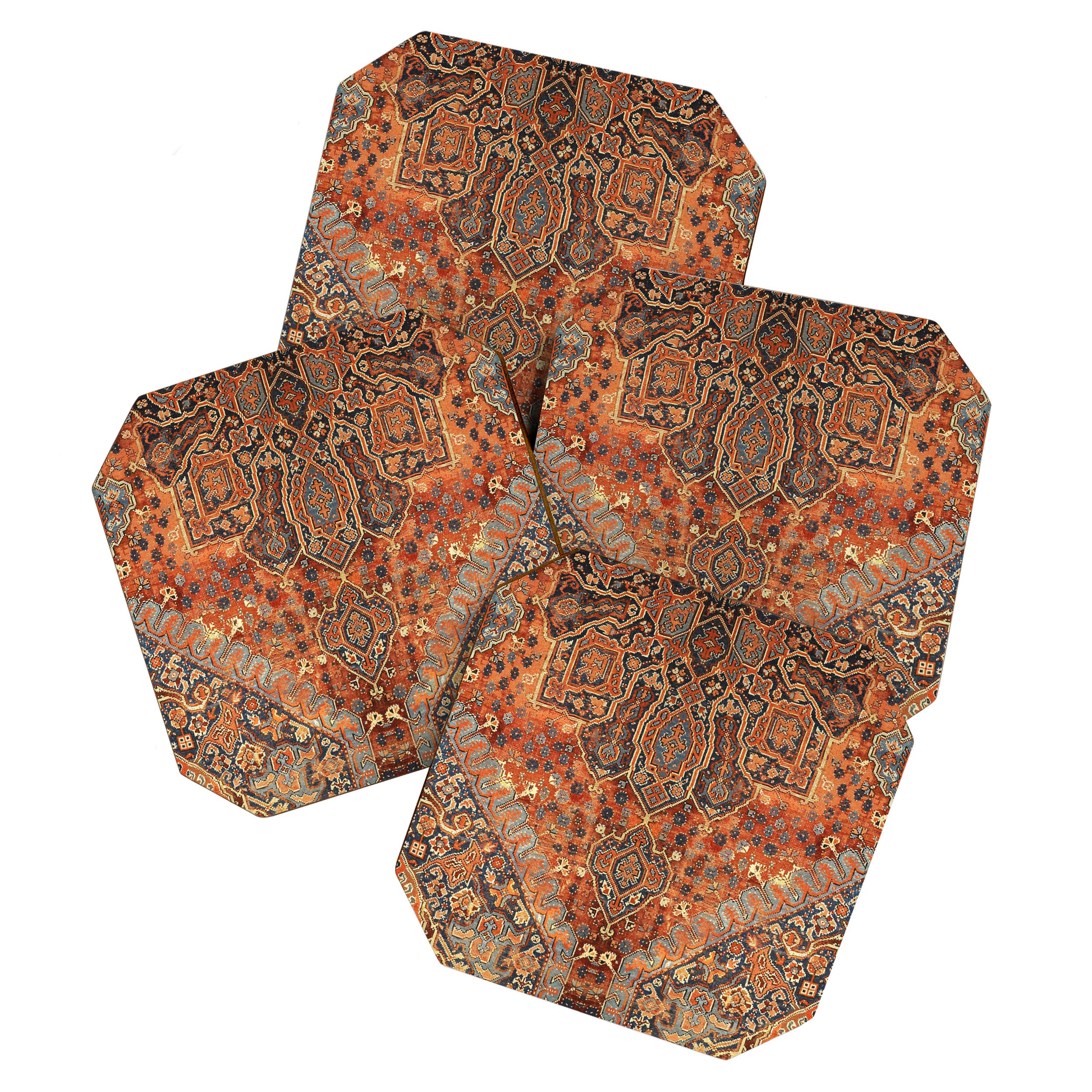 N198 - Vintage Heritage Traditional Golden Berber Moroccan Style Coaster Gallery Image 1