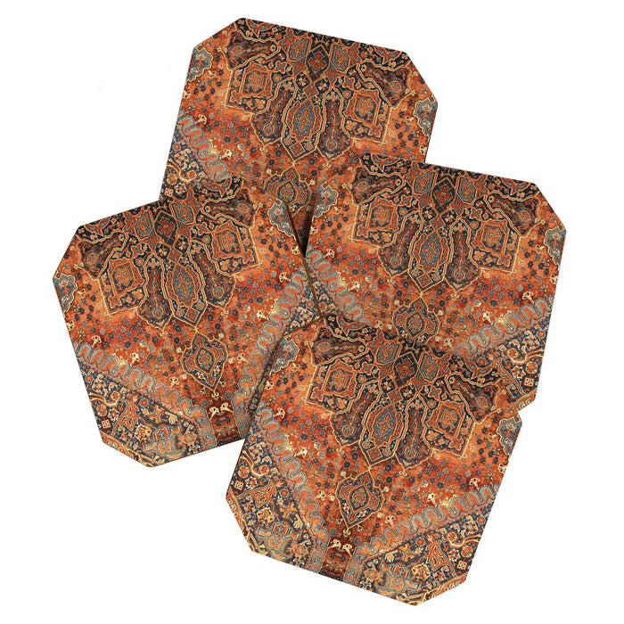 N198 - Vintage Heritage Traditional Golden Berber Moroccan Style Coaster Gallery Image 1