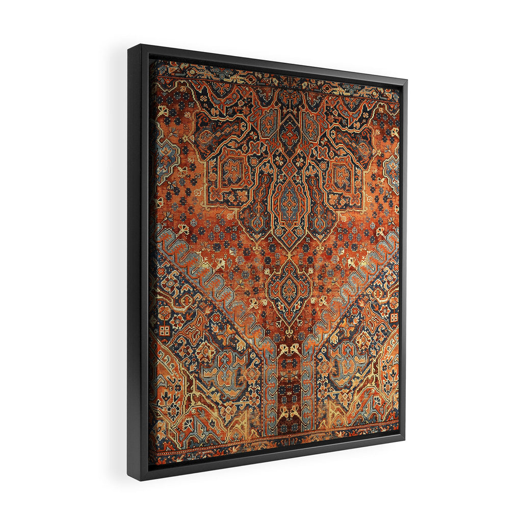 N198 - Vintage Heritage Traditional Golden Berber Moroccan Style Framed Canvas Print Gallery Image 2