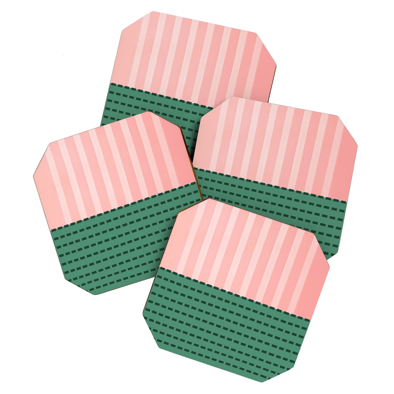 N28 - Anthropologie Traditional Moroccan Style Pink Texture Coaster Gallery Image 1