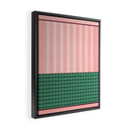 N28 - Anthropologie Traditional Moroccan Style Pink Texture Framed Canvas Print Gallery Image 2
