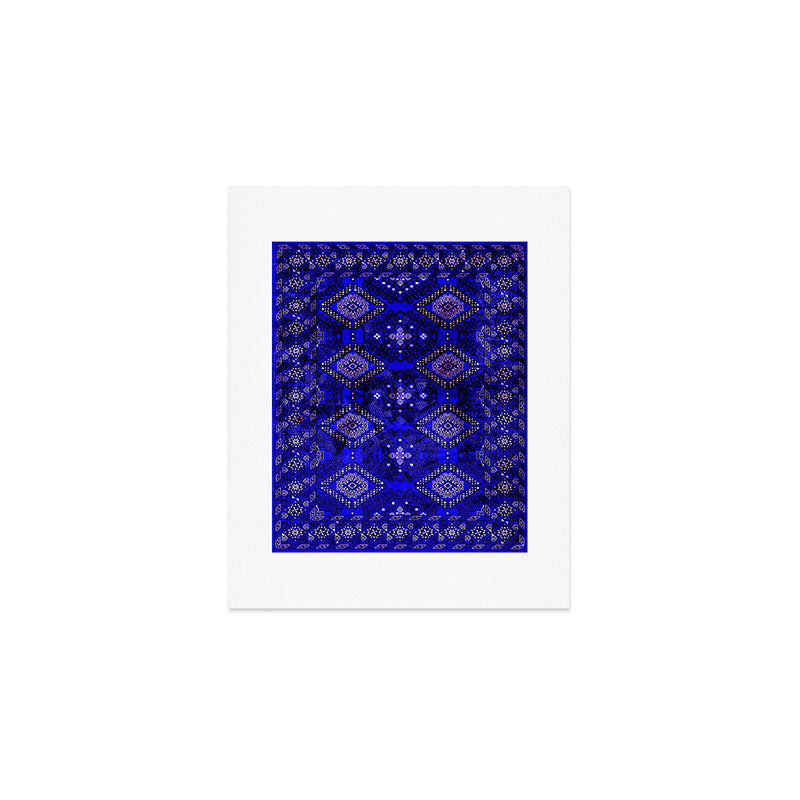 Oriental Opulence: Royal Blue Velvet Moroccan Majesty Art Print Gallery Image 1