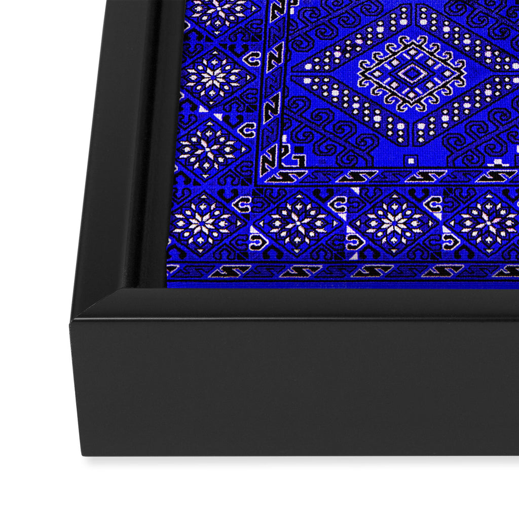 Oriental Opulence: Royal Blue Velvet Moroccan Majesty Framed Canvas Print Gallery Image 3