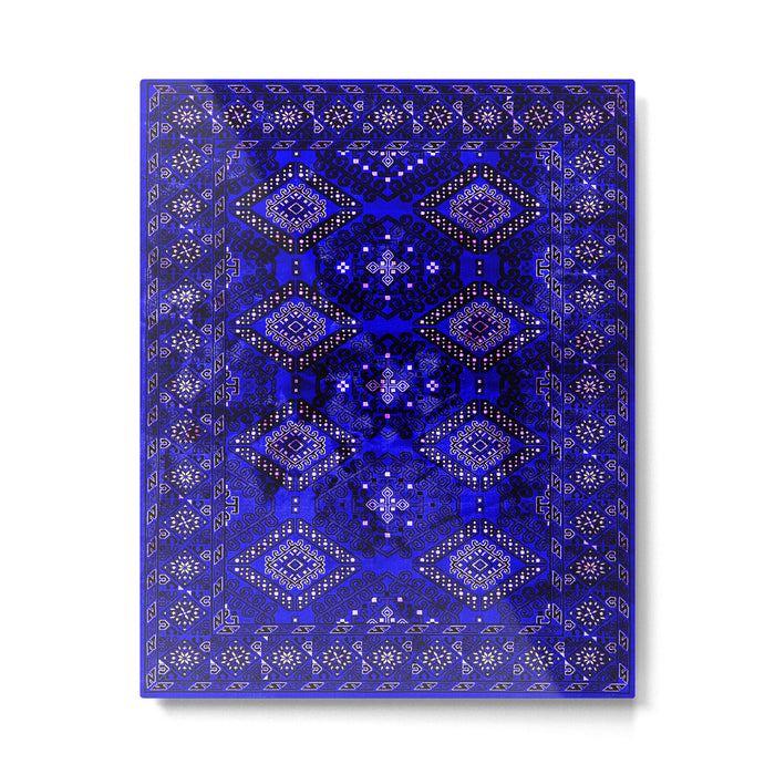 Oriental Opulence: Royal Blue Velvet Moroccan Majesty Metal Print Gallery Image 1