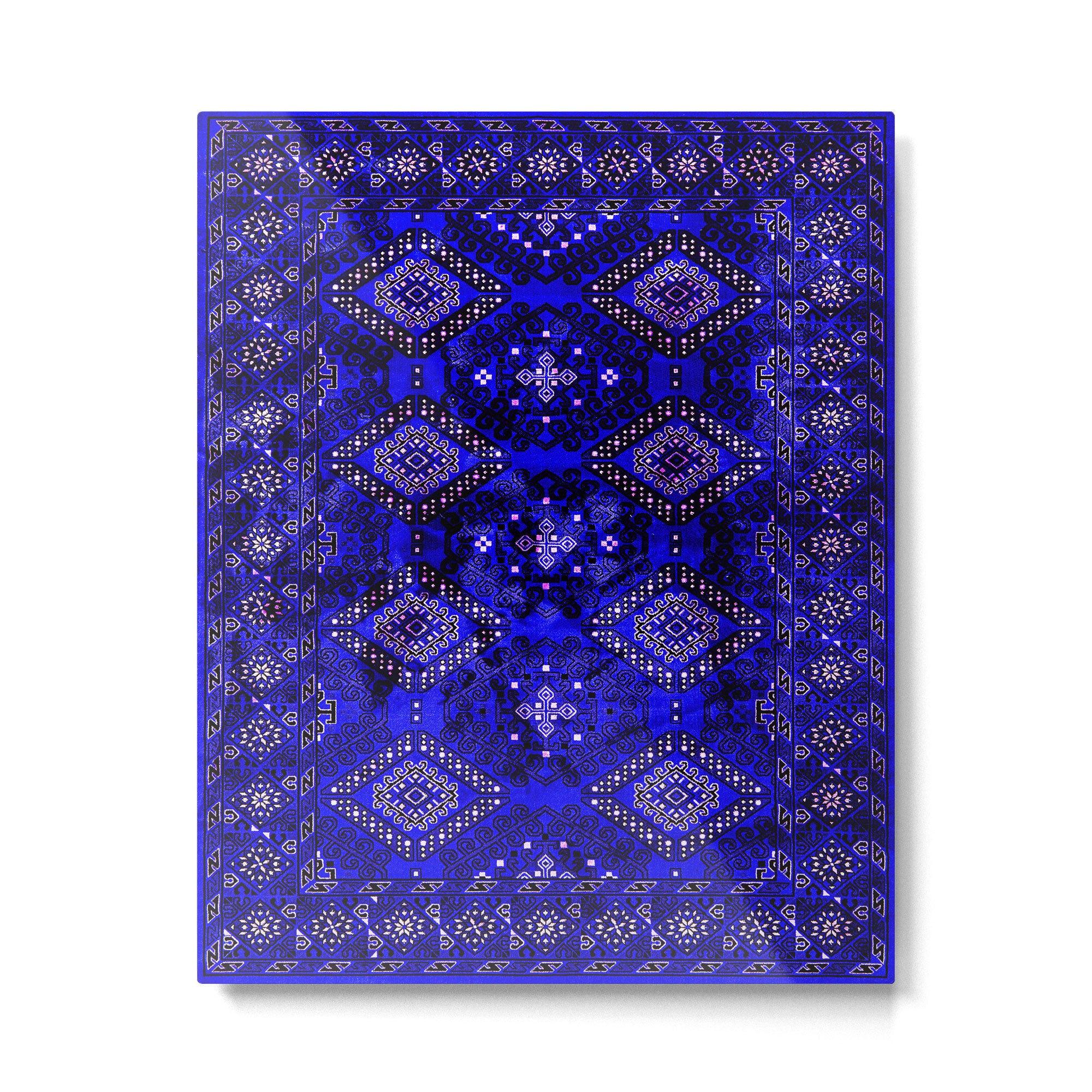 Oriental Opulence: Royal Blue Velvet Moroccan Majesty Metal Print Gallery Image 4