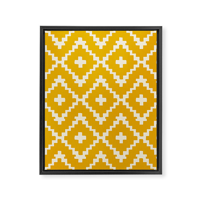 Radiance of the Yellow Zellige Framed Canvas Print Gallery Image 8