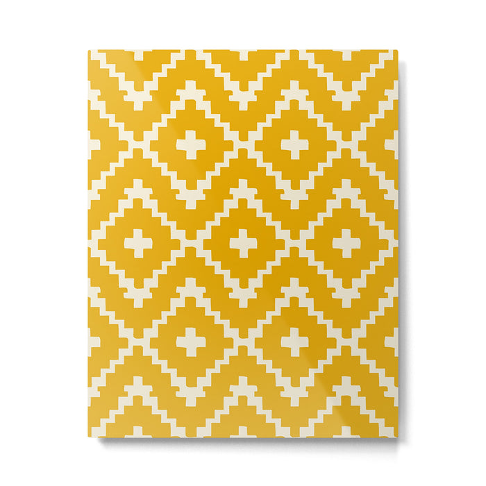 Radiance of the Yellow Zellige Metal Print Gallery Image 1