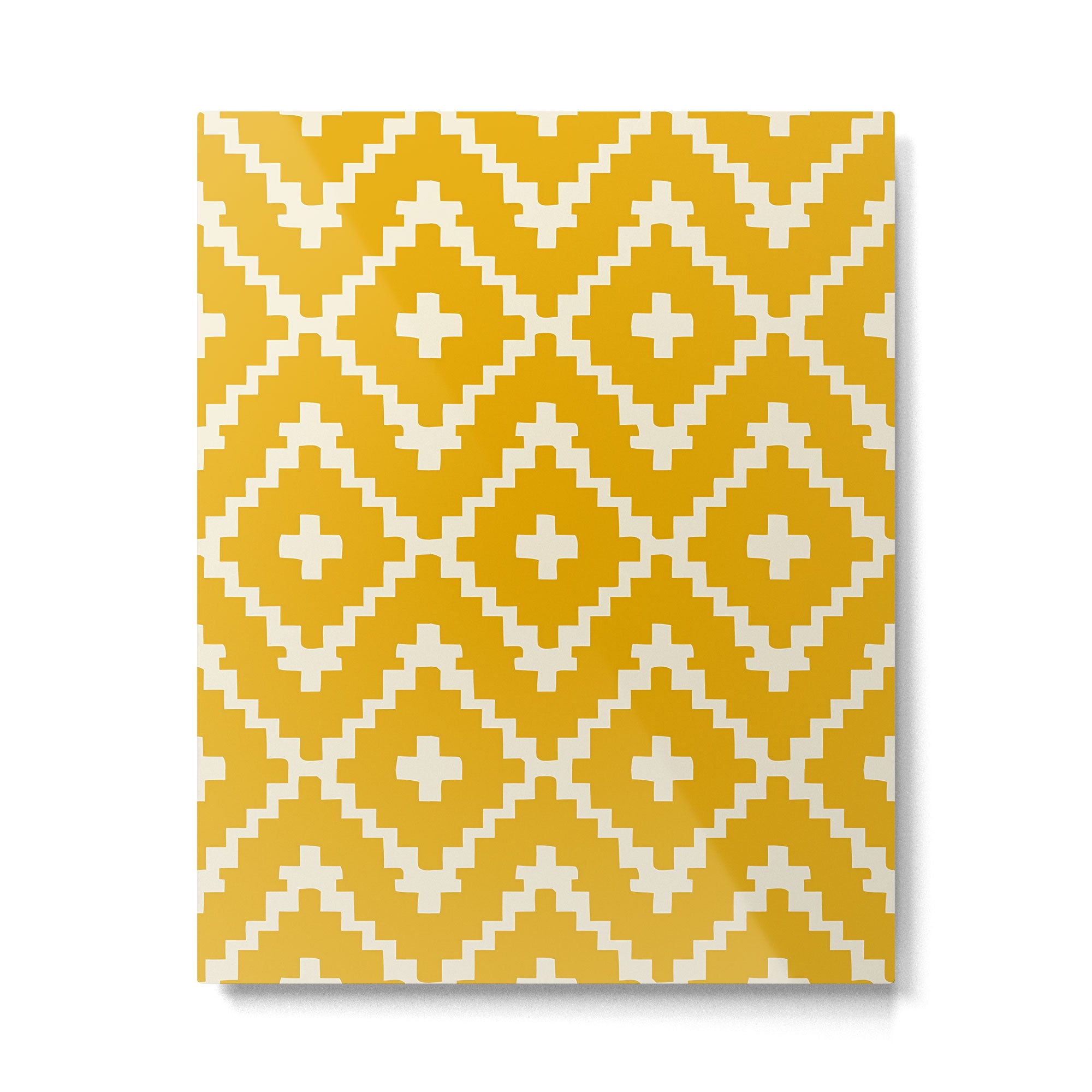 Radiance of the Yellow Zellige Metal Print Gallery Image 6