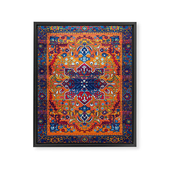 Saffron Elegance: Timeless Berber Atlas Moroccan Aesthetics Framed Canvas Print Gallery Image 1