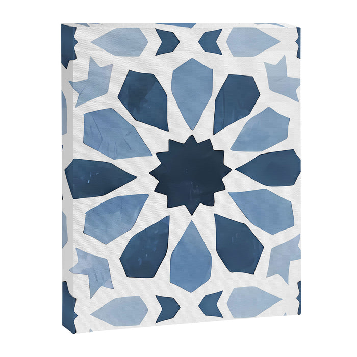 Watercolor Zellige Harmony Canvas Print Gallery Image 1