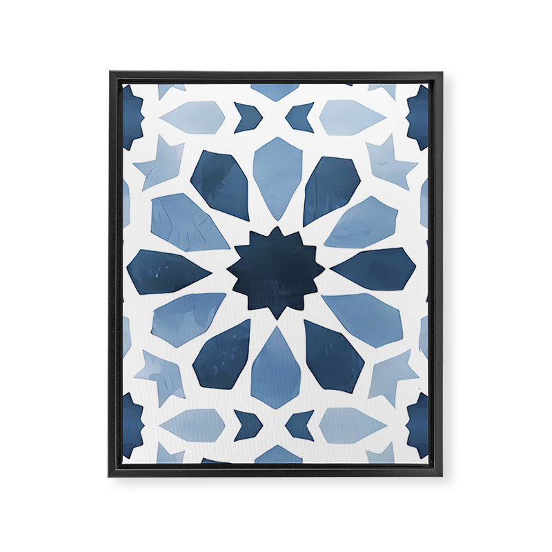 Watercolor Zellige Harmony Framed Canvas Print Gallery Image 8