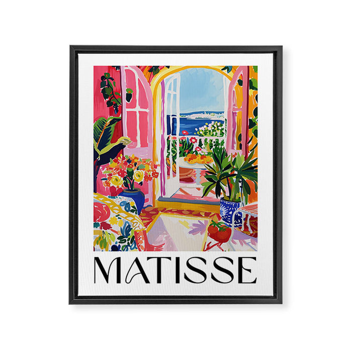 Mediterranean Bloom - Matisse inspired Framed Canvas Print Gallery Image 1