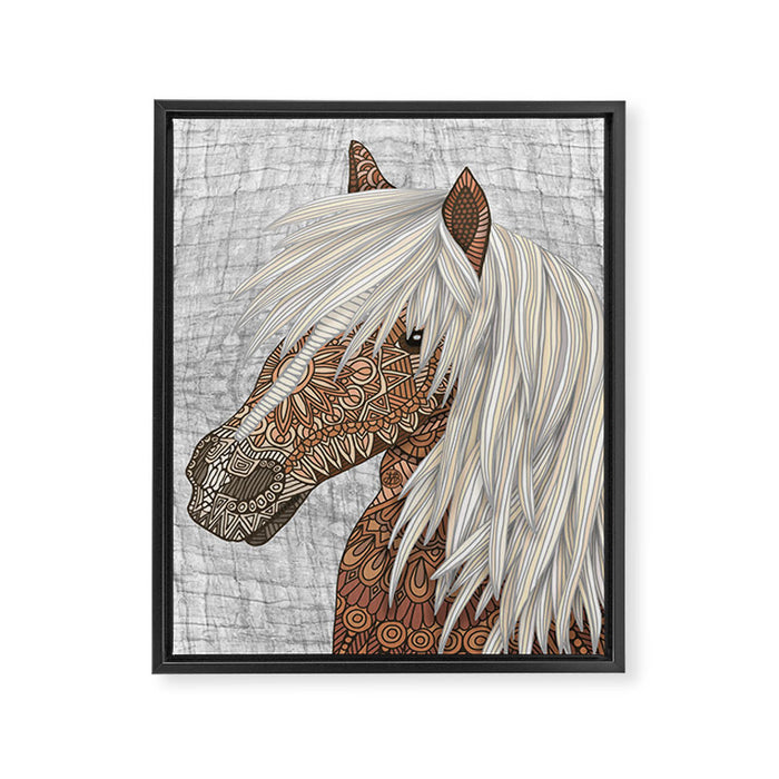 Haflinger Horse Framed Canvas Print Gallery Image 1