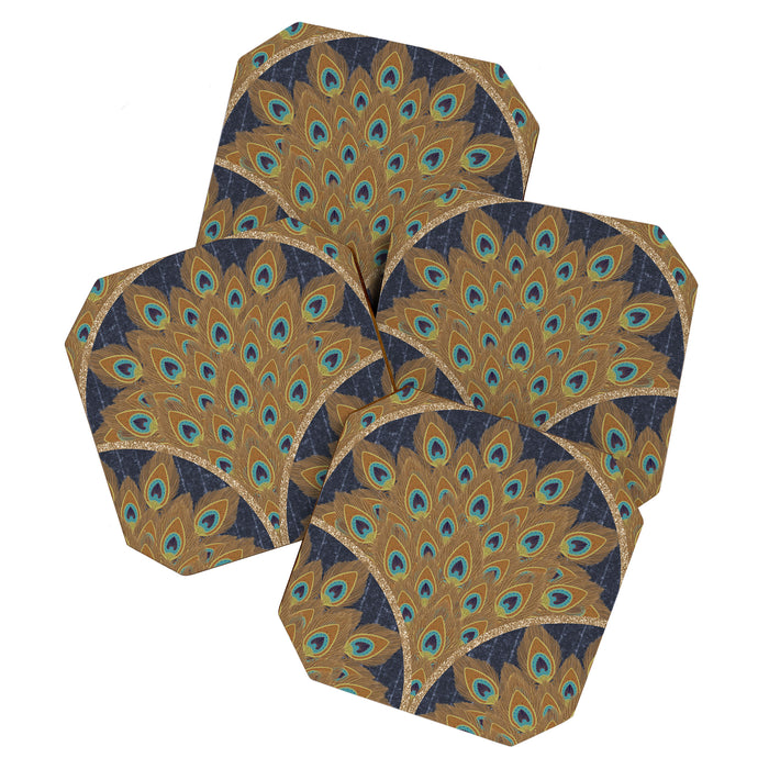 Peacock Art Deco Coaster Gallery Image 1