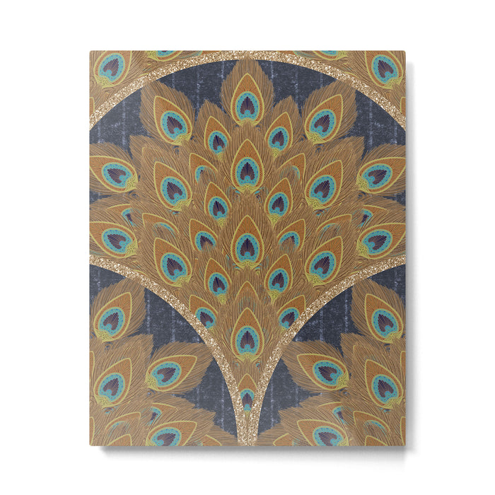 Peacock Art Deco Metal Print Gallery Image 1