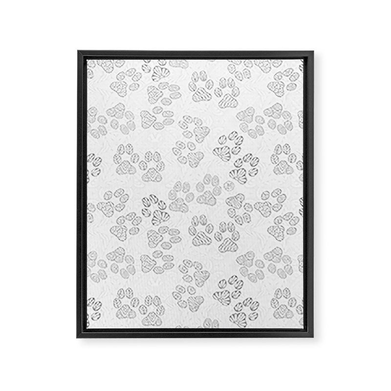 Puppy Paw Prints Framed Canvas Print Gallery Image 8