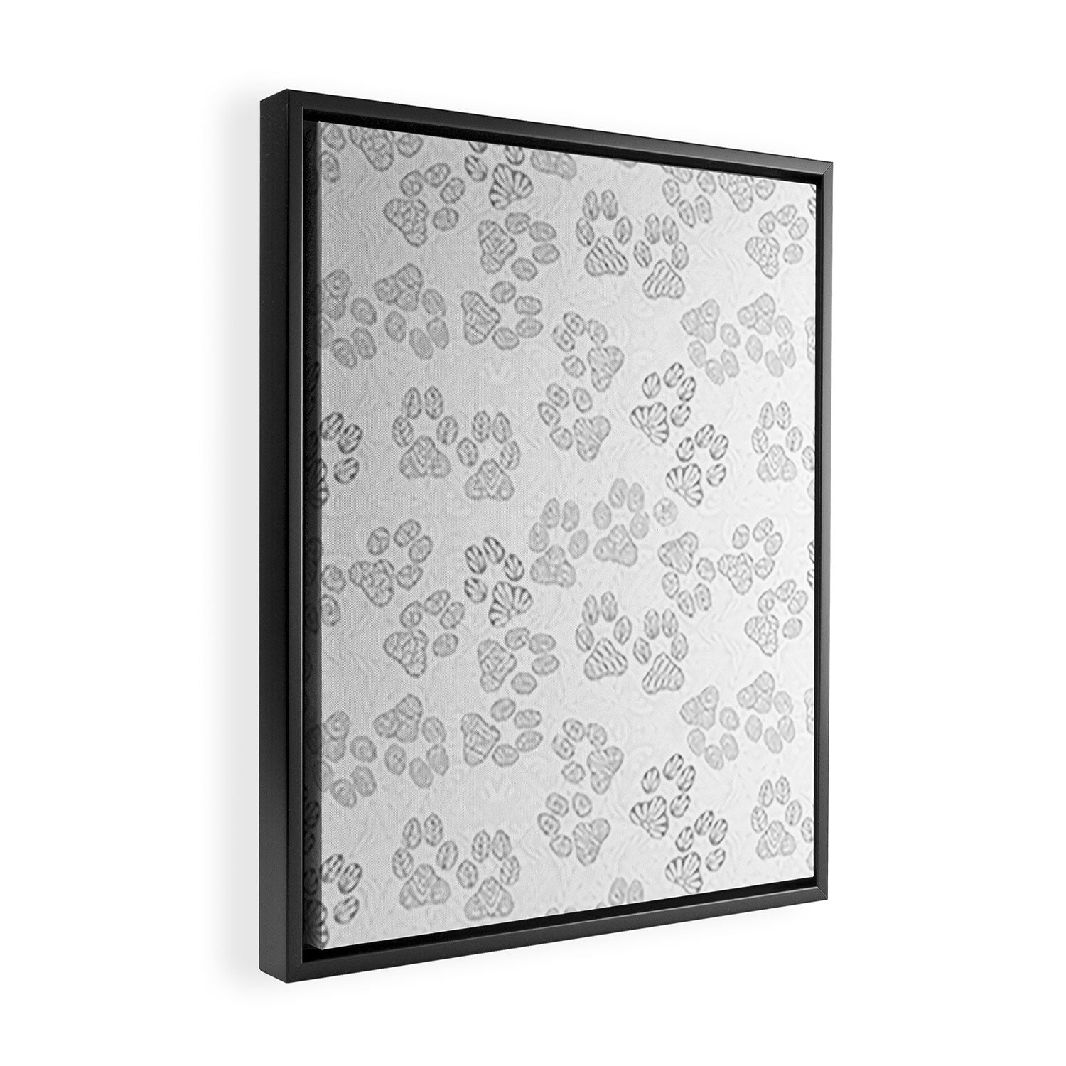 Puppy Paw Prints Framed Canvas Print Gallery Image 2
