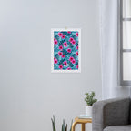 Tropical Hibiscus Pattern Pink Art Print Gallery Image 3