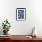 Tropical Hibiscus Pattern Pink Framed Art Print Gallery Image 2