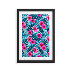 Tropical Hibiscus Pattern Pink Framed Art Print Gallery Image 3