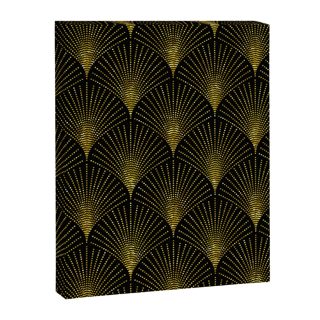 Back and gold art-deco geometric pattern Canvas Print Gallery Image 8