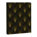 Back and gold art-deco geometric pattern Canvas Print Gallery Image 8