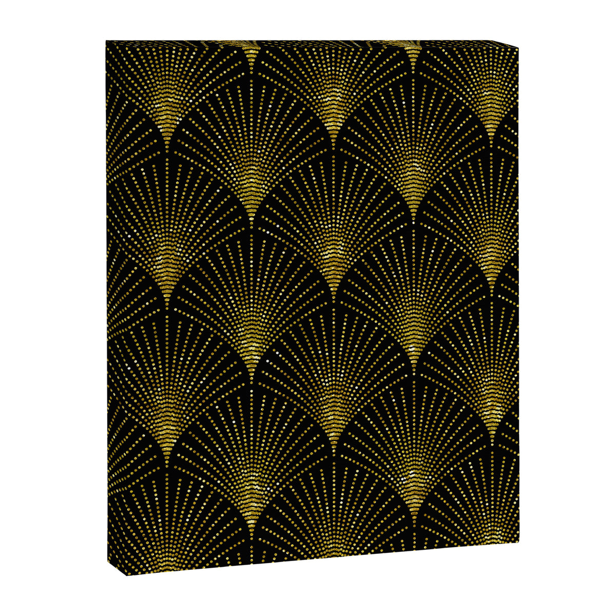 Back and gold art-deco geometric pattern Canvas Print Gallery Image 8