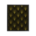 Back and gold art-deco geometric pattern Framed Canvas Print Gallery Image 8
