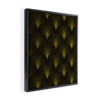 Back and gold art-deco geometric pattern Framed Canvas Print Gallery Image 2