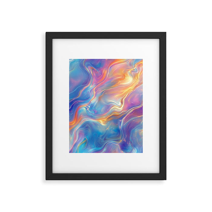 Colorful Opal Texture Seamless Pattern Framed Art Print Gallery Image 1