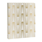 Gold and white geometric Art Deco pattern Canvas Print Gallery Image 8