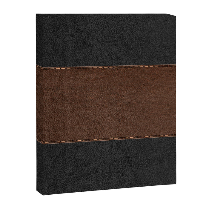 Image of a Brown & Black Stitched Leather Image Canvas Print Gallery Image 1
