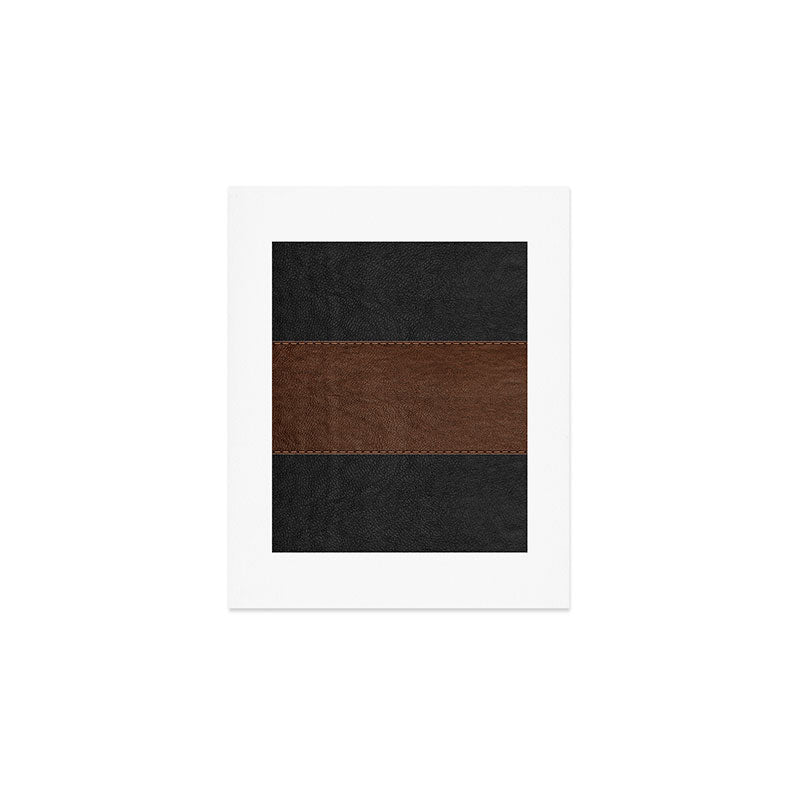 Image of a Brown & Black Stitched Leather Image Art Print Gallery Image 1