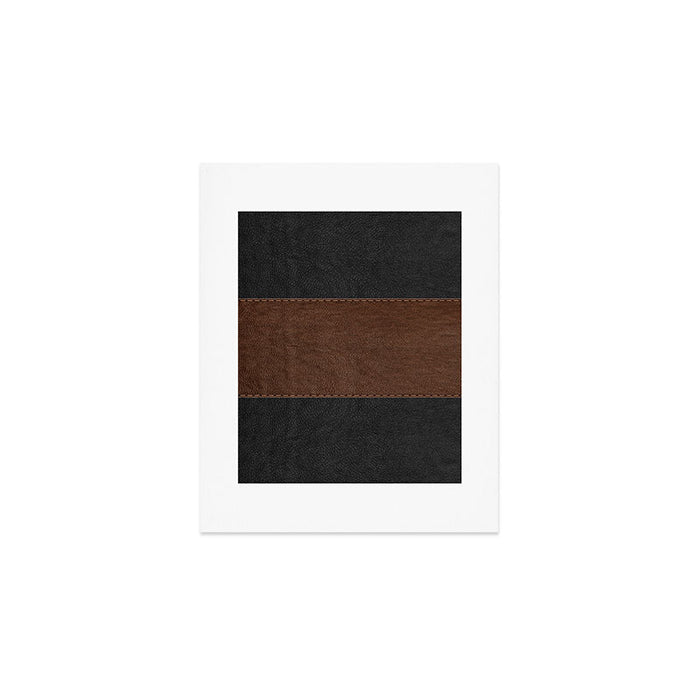 Image of a Brown & Black Stitched Leather Image Art Print Gallery Image 1