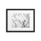 White Faux Marble Texture Framed Art Print Gallery Image 6