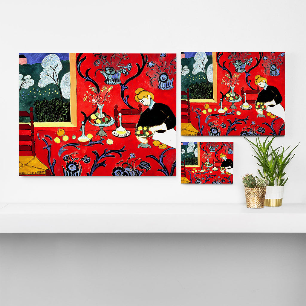 Matisse - The Dessert, Harmony in Red, 1908 Artwork Canvas Print Gallery Image 3