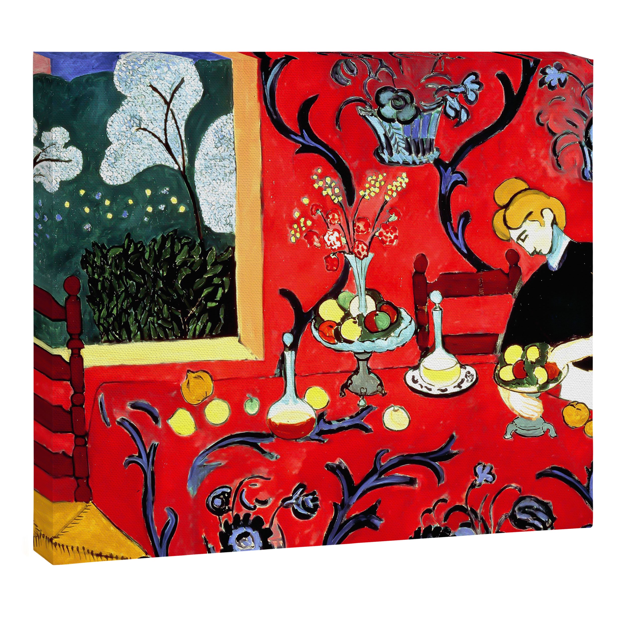 Matisse - The Dessert, Harmony in Red, 1908 Artwork Canvas Print Gallery Image 3